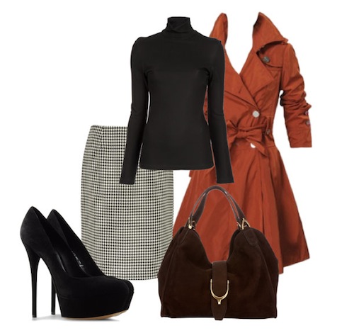 phối đồ chân váy houndstooth - hình minh họa 3