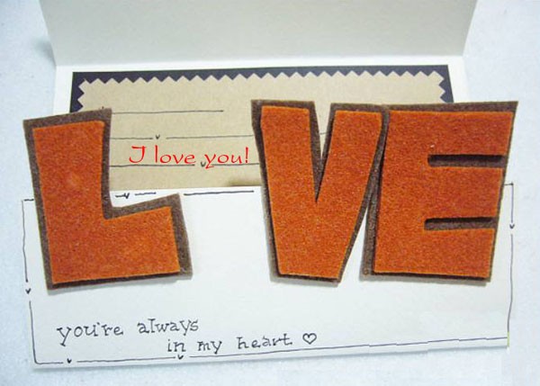 Tự làm thiệp độc đáo với khóa cài bằng chữ “LOVE” 8 thiệp handmade tình yêu - hình minh họa 7