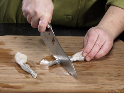 Learn How To Cook - How To Photo Pictorial Steps Frog Legs Trim the feet off and discard. A Step-by-Step How To Photo Pictorial Learn How To Cook - How To Photo Pictorial Steps Frog Legs