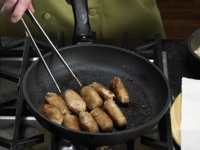 Learn How To Cook - How To Photo Pictorial Steps Frog Legs Remove them from the oven and turn them over to brown evenly on the other side. A Step-by-Step How To Photo Pictorial Learn How To Cook - How To Photo Pictorial Steps Frog Legs