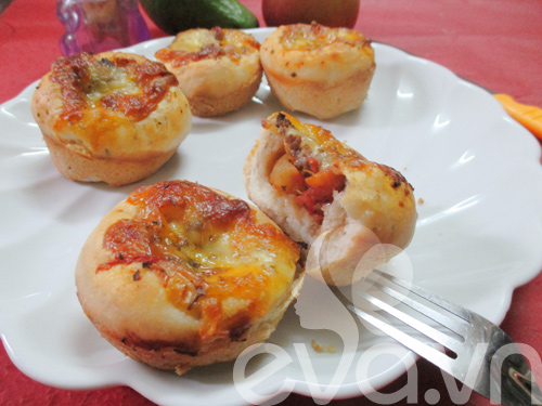 cách làm pizza cupcake - hình minh họa 17