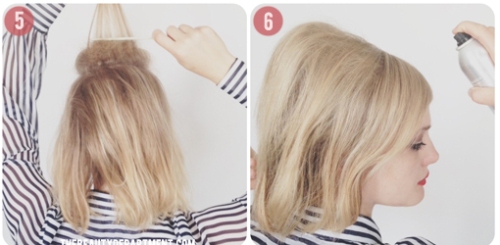 búi tóc ngắn đơn giản - hình minh họa 6