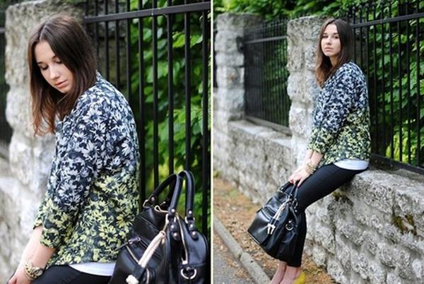 Blazer hoa rực rỡ từ đường phố tới công sở blazer in hoa - hình minh họa 5