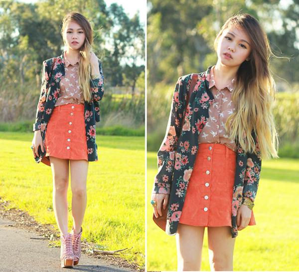 Blazer hoa rực rỡ từ đường phố tới công sở blazer in hoa - hình minh họa 14