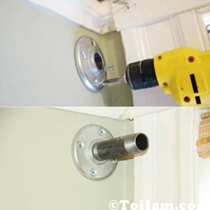 cách làm,hướng dẫn ,diy,handmade,giá,để đồ,ống nước,bar,clup