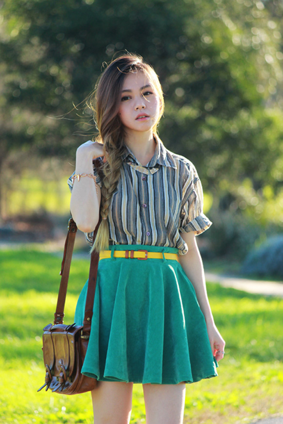 phối đồ kẻ sọc