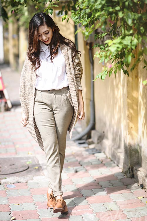 phối đồ cardigan oversized - hình minh họa 9