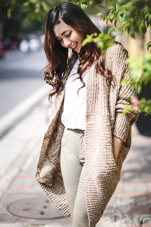 phối đồ cardigan oversized - hình minh họa 10