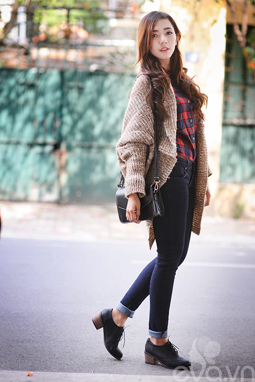 phối đồ cardigan oversized - hình minh họa 15