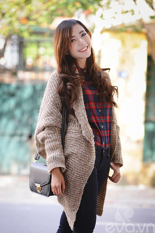 phối đồ cardigan oversized - hình minh họa 3